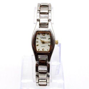 Embassy By Gruen Watch Womens Silver Tone Classic Stainless Steel White Dial